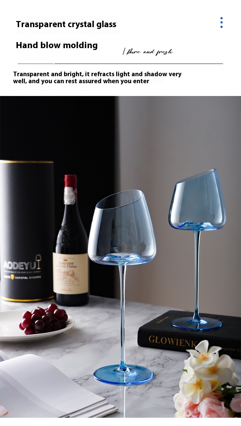 Title 10, Klein Blue Crystal Glass Goblet Red Grape Wine ...