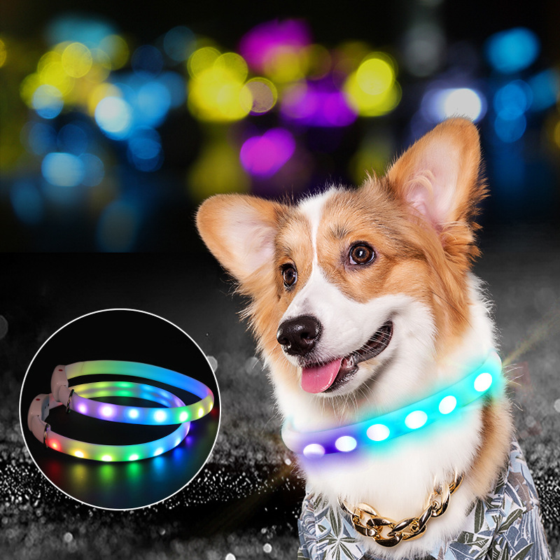 Title 3, USB Rechargeable Pet Dog LED Glowing Collar Pet...