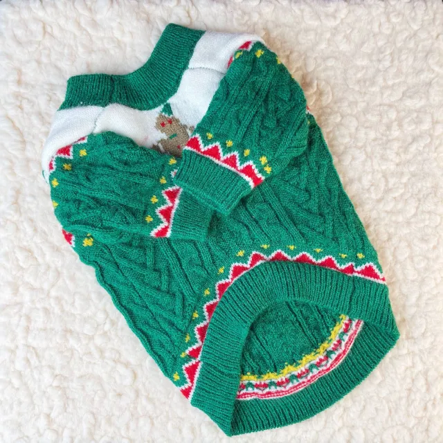 Dog Sweater Christmas Style Wool Dog Sweater Green Sweater - Shop at LoveMi