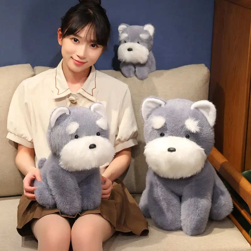 Cute Schnauzer Dog Cross-border Puppy Doll Plush Toys