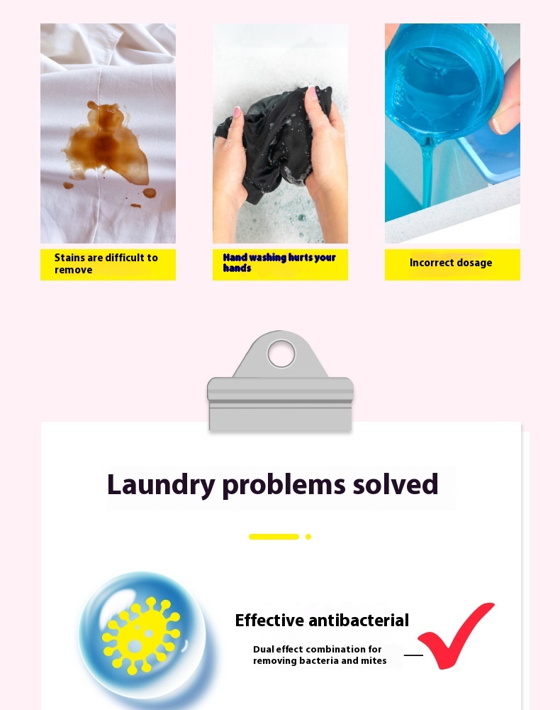 Title 7, Laundry Bubble Warp Cleaning Antibacterial Laun...