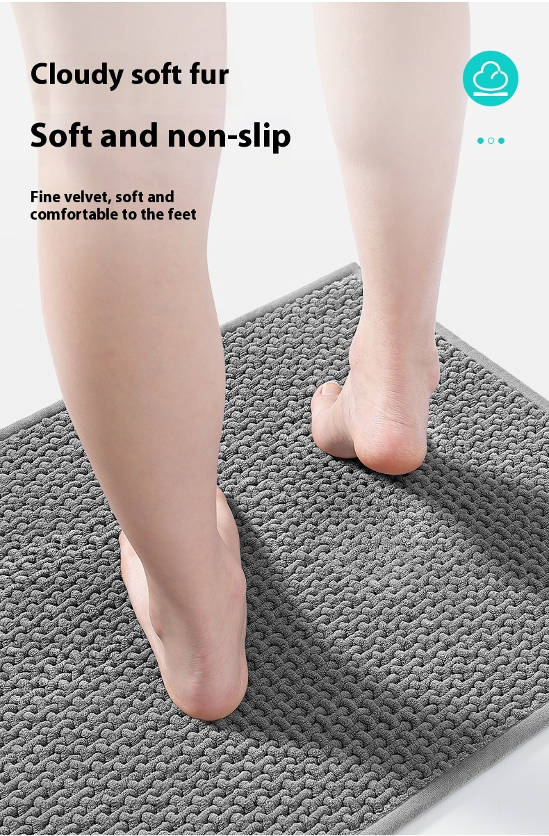 Title 10, Bathroom floor mat with a strong absorbent foot...