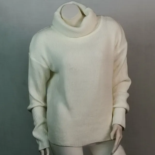 European And American Solid Color Turtleneck Long Sleeve Sweater White - Shop at LoveMi