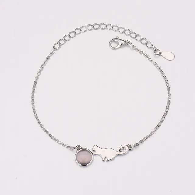 Fashion Ladies Cat Charm Bracelet Silver Silver - Shop at LoveMi