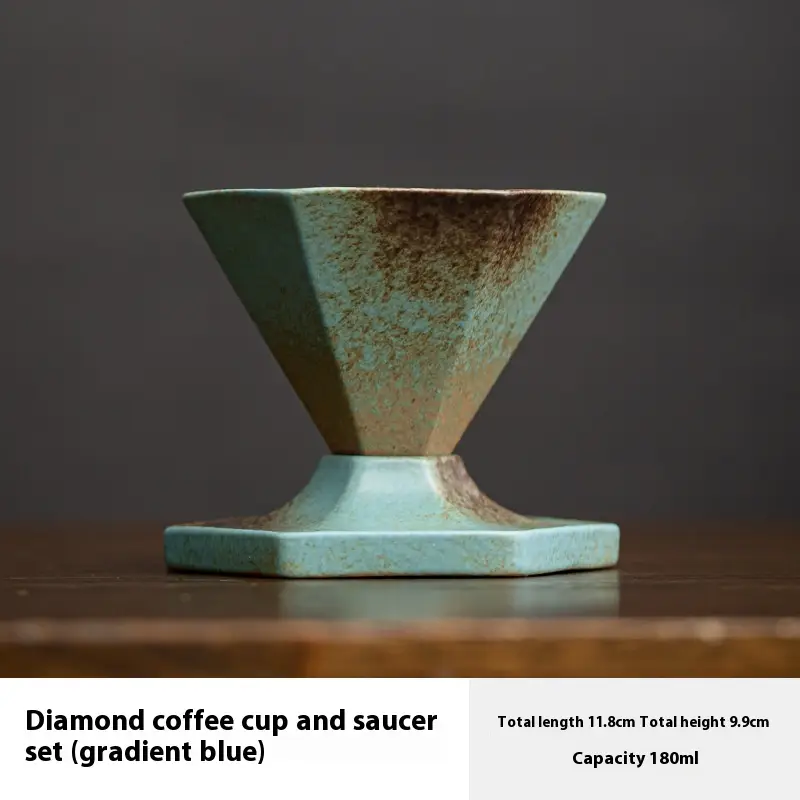Stoneware Underglaze Coffee Chinese Retro Ceramic Cup