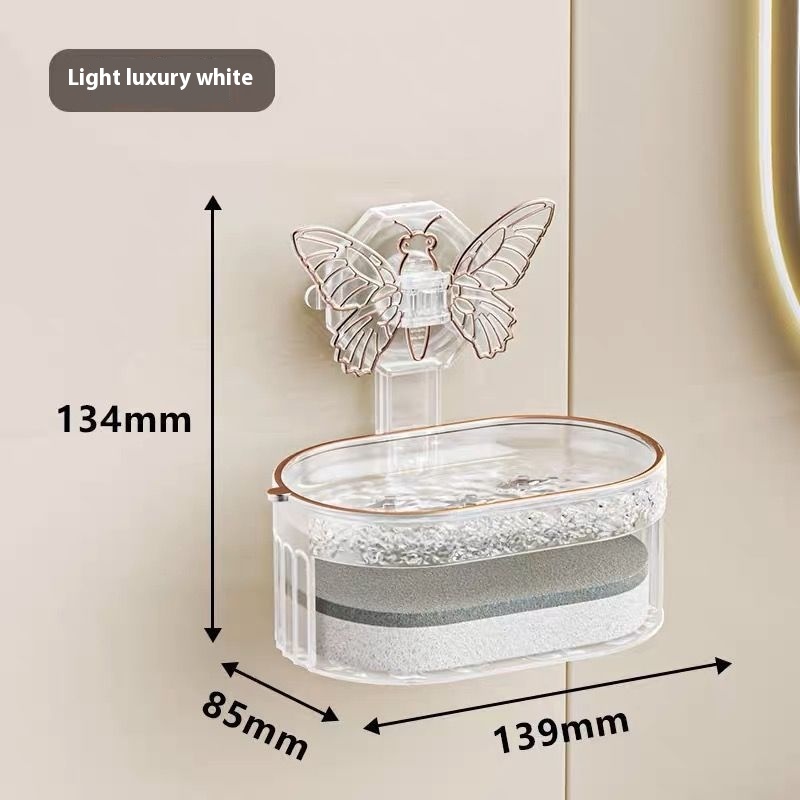 Title 1, Butterfly Suction Soap Box Storage Rack Household