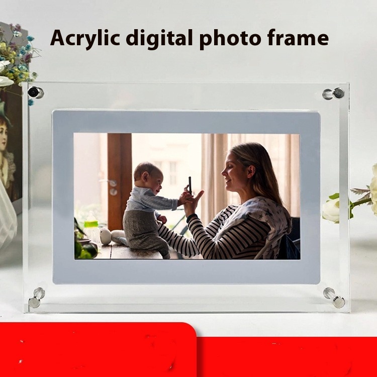 Title 5, Acrylic Transparent Crystal Digital Photo Frame...