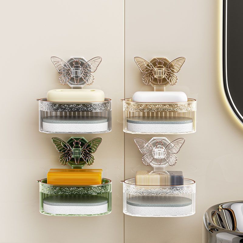 Title 4, Butterfly Suction Soap Box Storage Rack Household