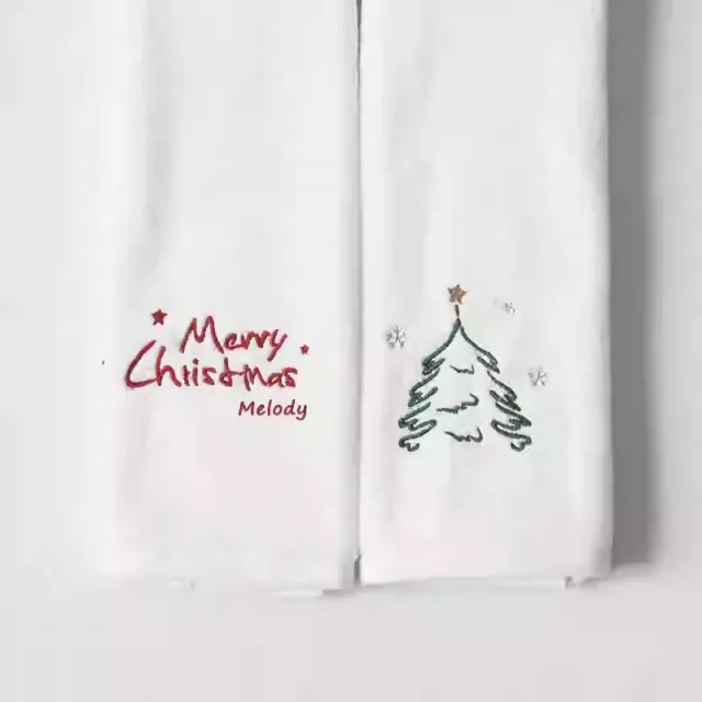 Customized Christmas Gift Name Enterprise Handheld Gift Pure Cotton Absorbent Towel Christmas Name Tree - Shop at LoveMi