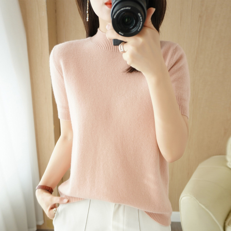 Title 3, Mock-neck Mid-length Sleeve Lightweight Sweater...