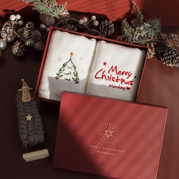 Customized Christmas Gift Name Enterprise Handheld Gift Pure Cotton Absorbent Towel Christmas Name Tree Gift Box - Shop at LoveMi