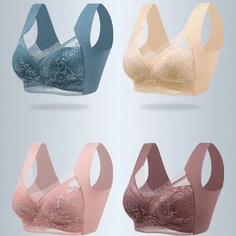 Title 7, Lace Wireless Fixed Cup Push Up Bra