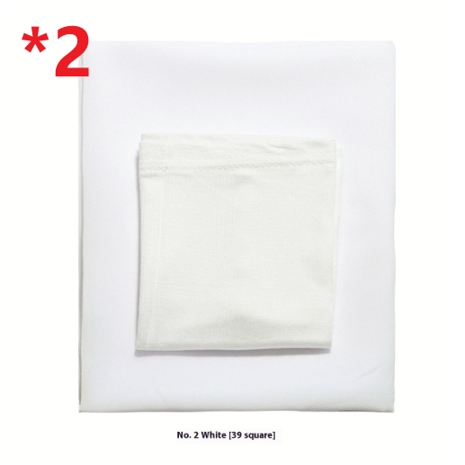 2 39 Square White 2PCS