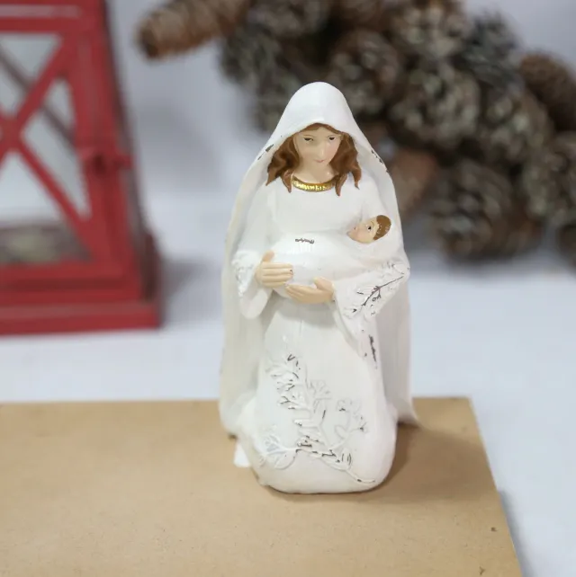 Christmas Relief Virgin Holding Saint Baby Decorations Virgin Hug Saint Baby - Shop at LoveMi