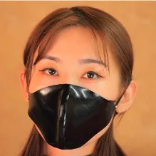 Latex Mask Tie Head Tie Men's And Women's Latex Suffocation Fetish Black - Shop at LoveMi