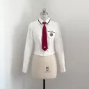 White Shirt With Wine Red Tie