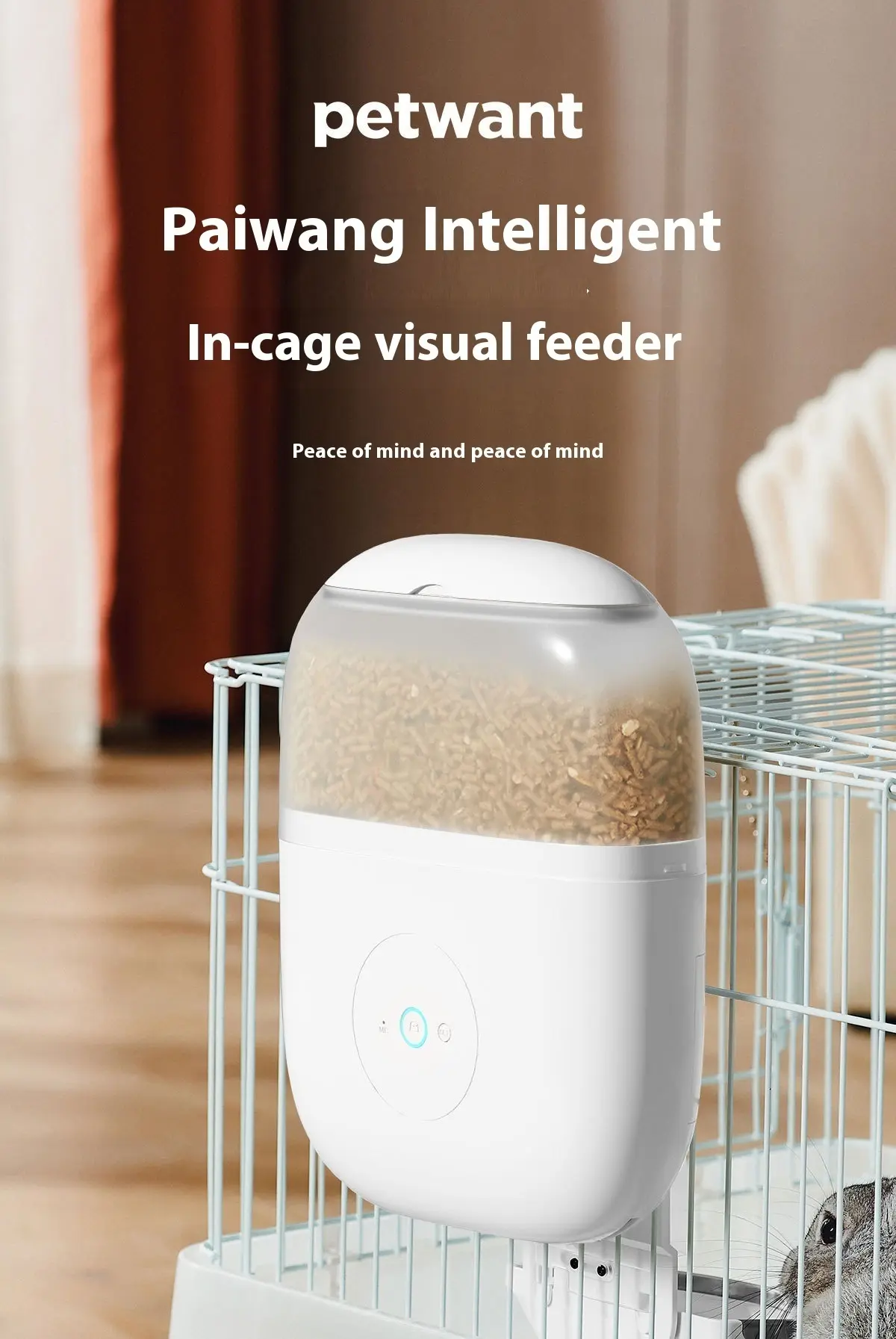 Automatic Pet Feeder Hamster Remote Surveillance Camera Rabbit Totoro Feeding Machine