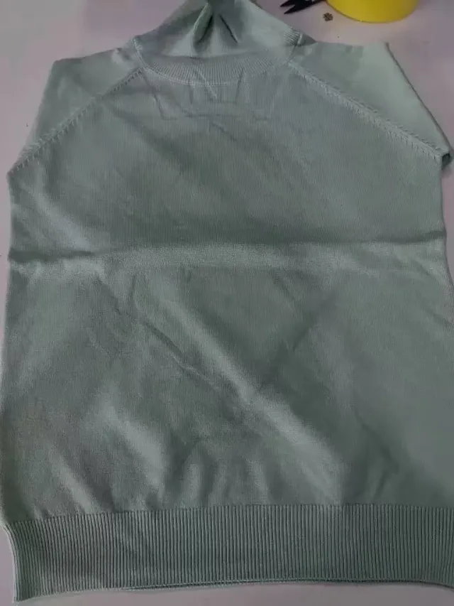 Women's Raglan Turtleneck Sweater Thickened High Stand Collar Bean Green - Shop at LoveMi
