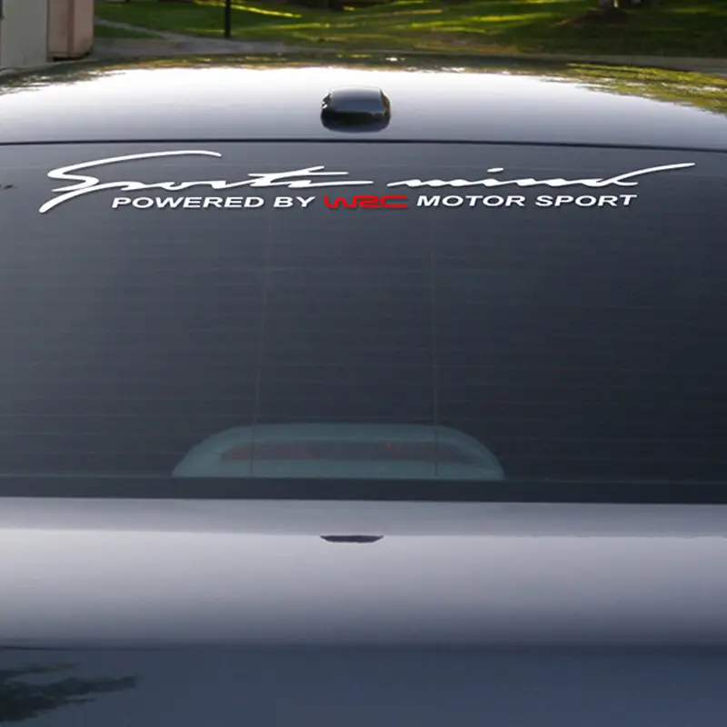 Car Front And Rear Windshield Glass Decorative Sticker Label Sport Cool Modification English Decal