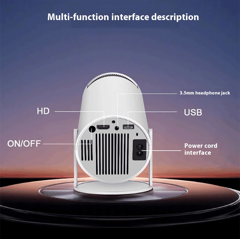 Title 9, Barrel Machine Projector 1080p Home Office Bedroom