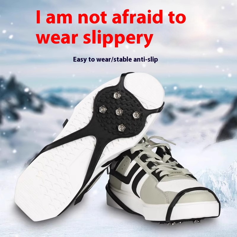 Non-slip Shoe Cover Snow Boots Claw Spike Snow Boots - Image 1