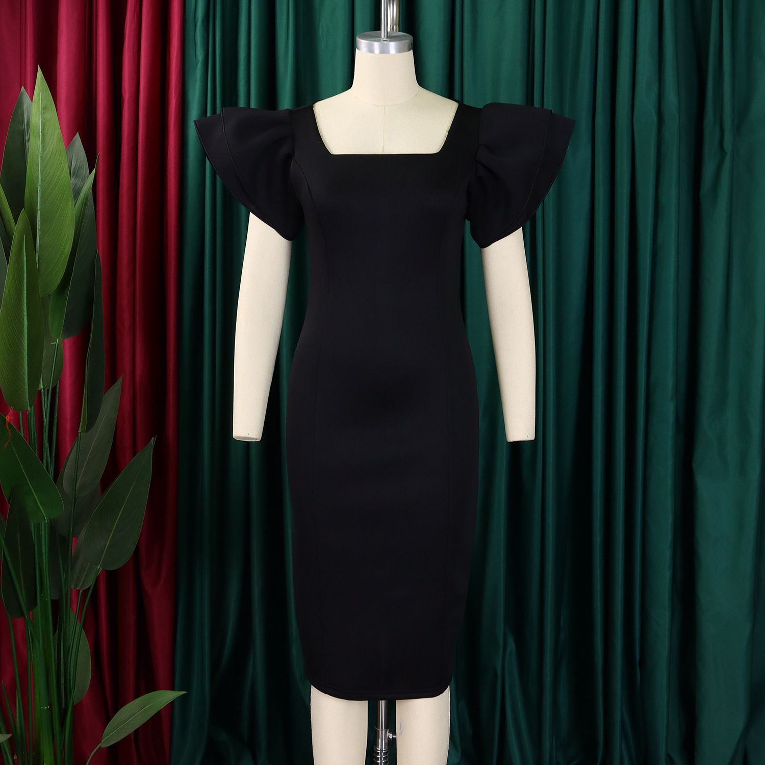 Title 7, Womens Temperament Commute Party Dress with Sq...