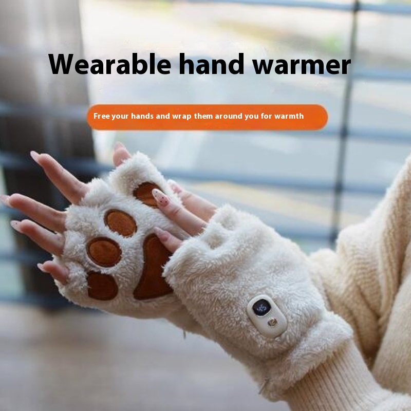 Title 1, Cat Claw Hand Warmer Heating Gloves For Women