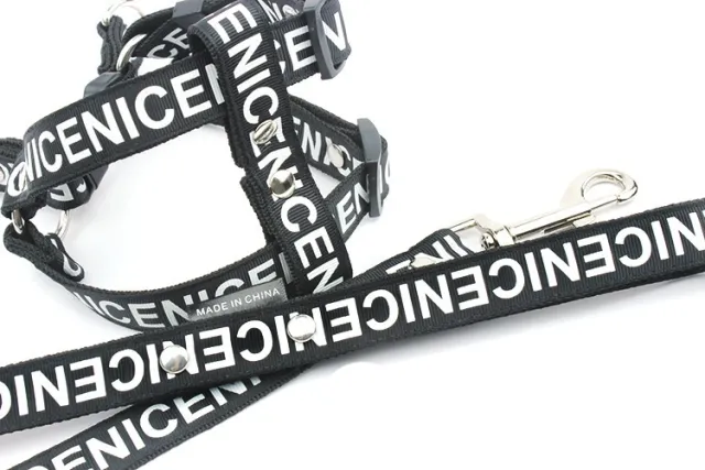 Casual PET Polyester Traction Dog Collar Black - Shop at LoveMi