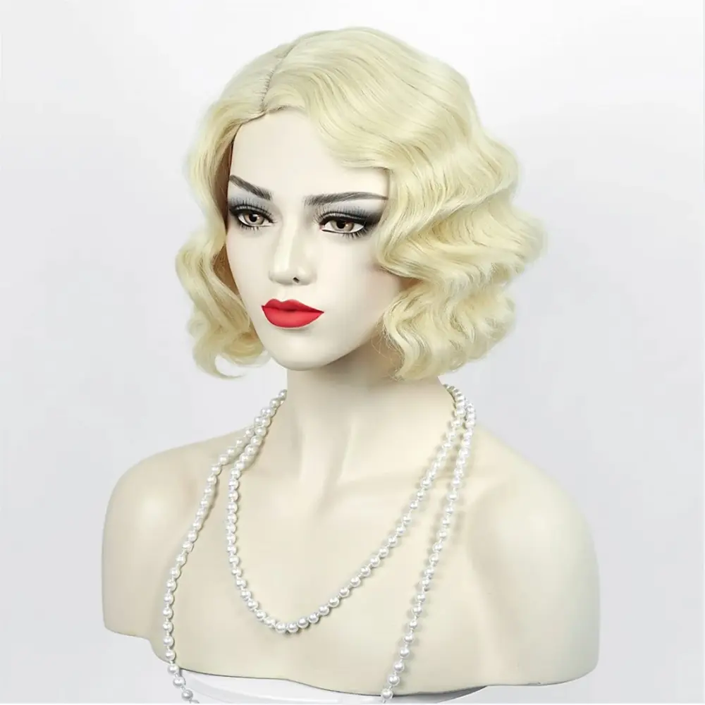 Fantasy Party Domestic Brand Anime Finger Wave Wig Any Skin Tone