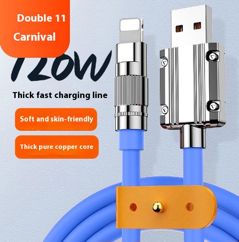 Super Fast Charge Zinc Alloy USB Data Cable Mobile Phone Charger Durable Heavy-D - 第 12/75 張圖片