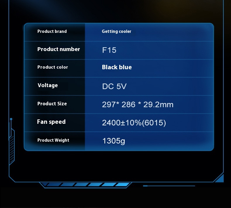 Title 4, F15 Cooler para notebook com tela LCD e control...