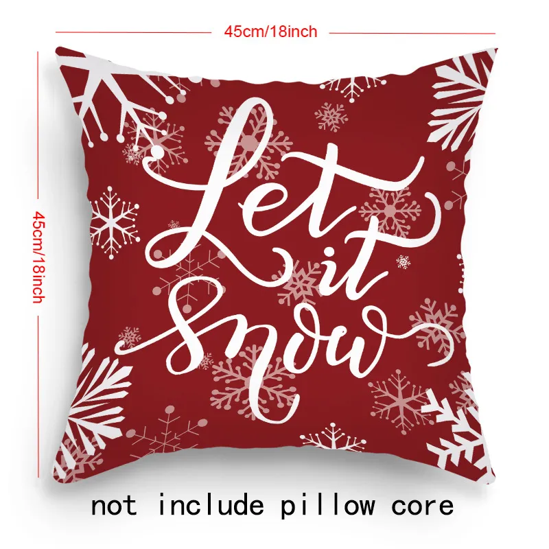 Pillow Cover Cartoon Santa Claus Elk Holiday Decoration Sofa Cushion Cover - Abz31