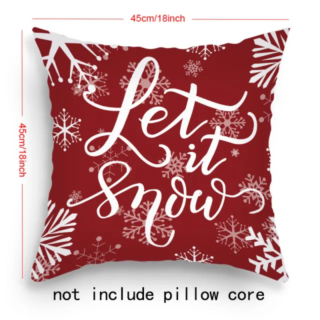 Pillow Cover Cartoon Santa Claus Elk Holiday Decoration Sofa Cushion Cover Abz31 - Shop at LoveMi