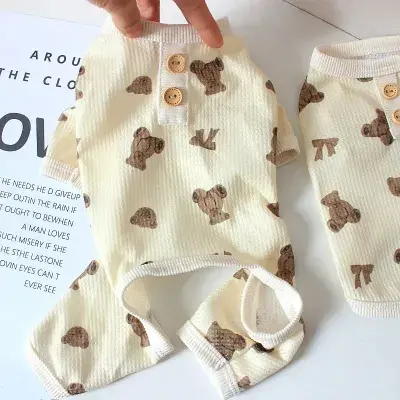 Fashion Waffle Small Dog Clothes Short Sleeve