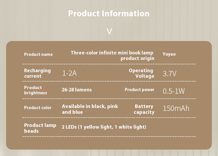 Title 5, Lampe de table pliante rechargeable simple à gr...