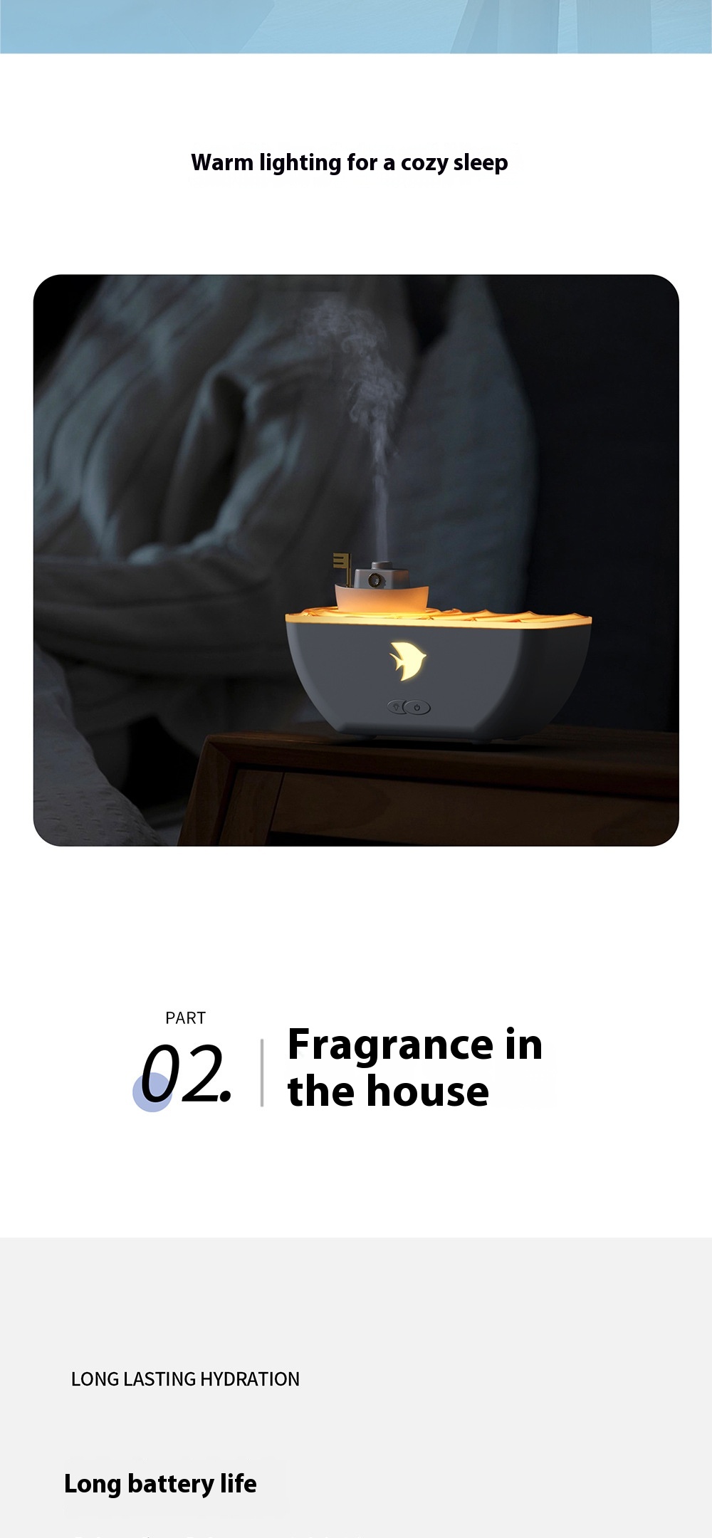 Title 7, Ship Aroma Diffuser Gradient Colorful Night Lam...