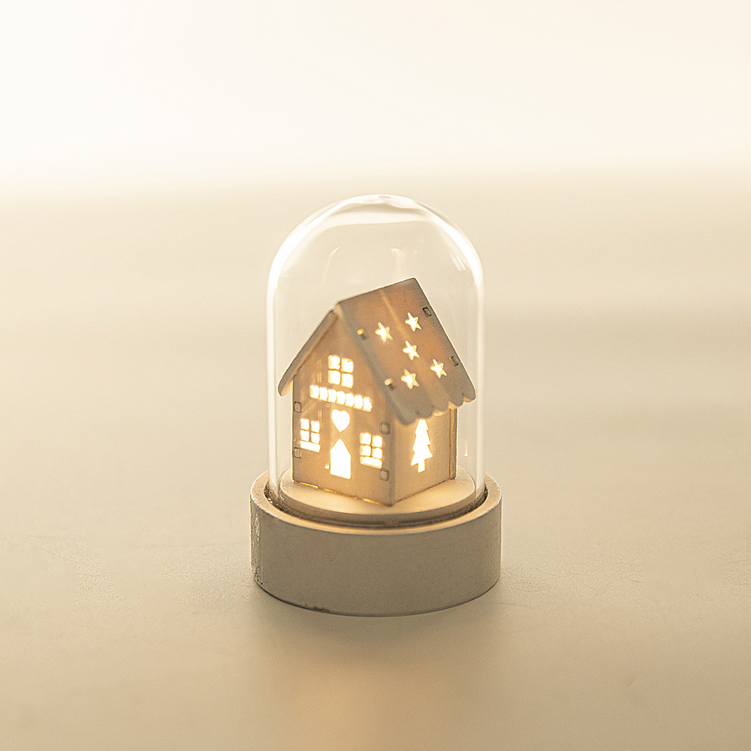 Title 4, Christmas Decorations Luminous Wooden House Chr...