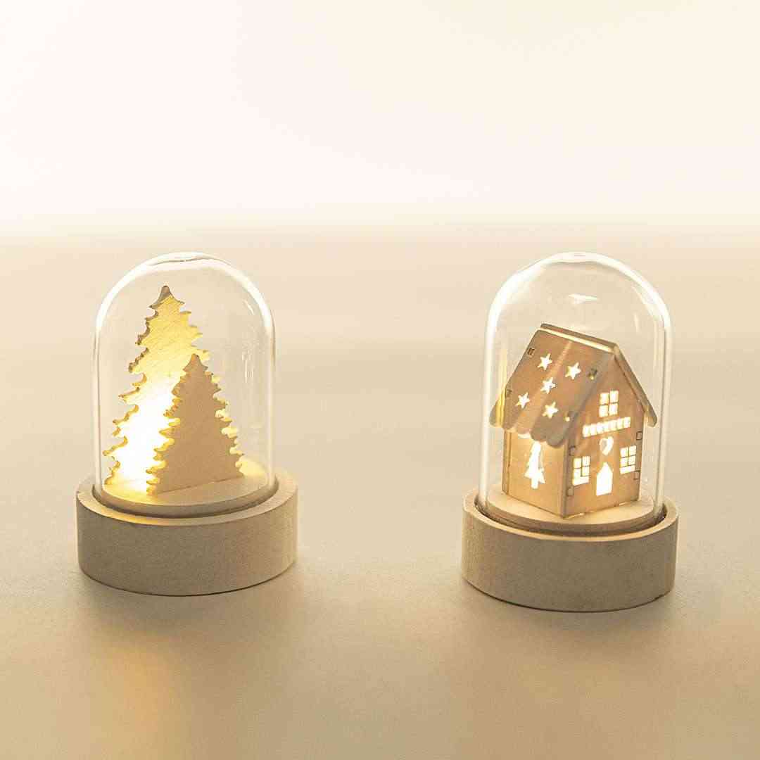 Title 1, Christmas Decorations Luminous Wooden House Chr...