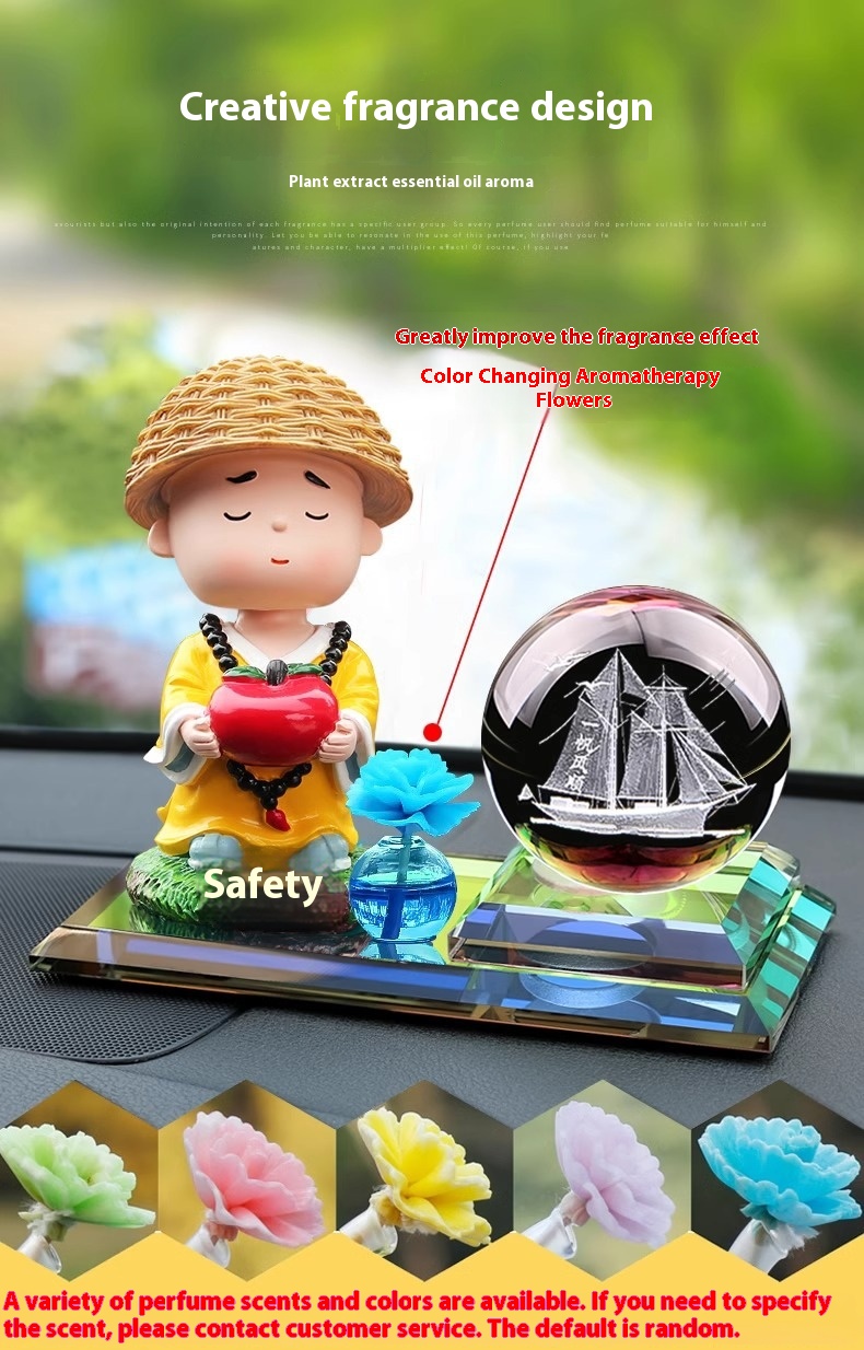 Title 6, Car Indoor Bubble Head Doll Car Perfume Decorat...