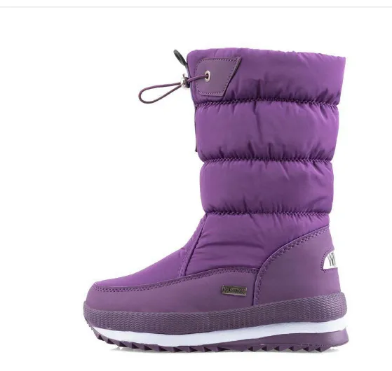 New winter antiskid warm and thickened snow boots - Purple