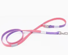 Contrast Color Vest-style Pet's Chest-back Traction Dog Leash - Purple Pink Traction Rope - View 1