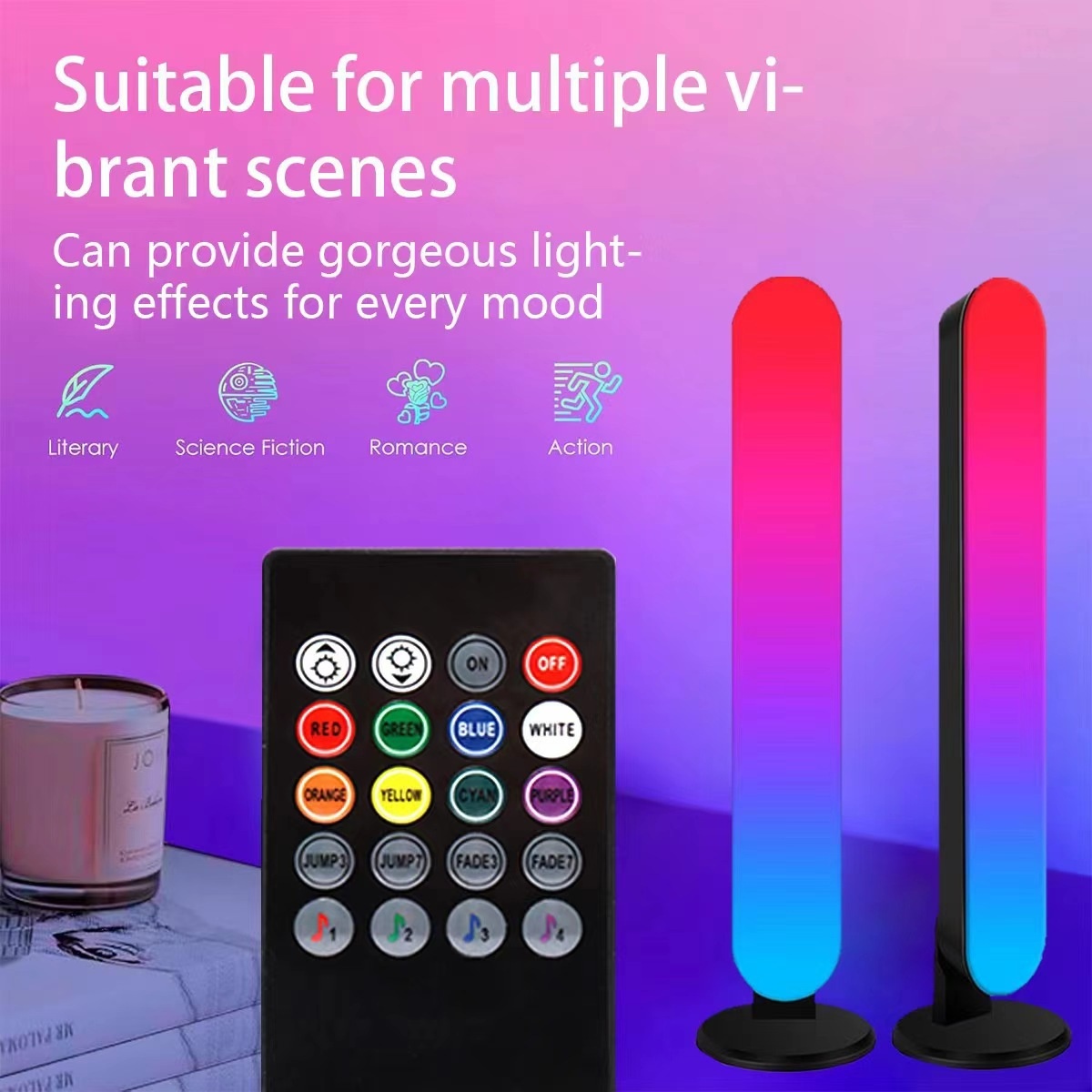 Title 4, Luz ambiente de mesa LED RGB música Bluetooth l...