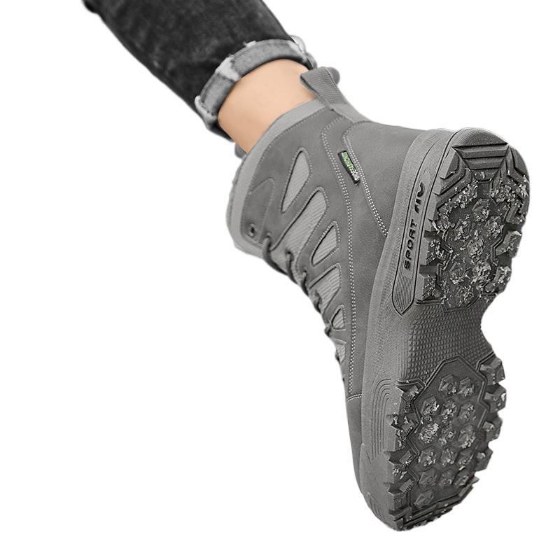 Fur Integrated Fleece-lined Warm High Cotton-padded Shoes Men - Image 4