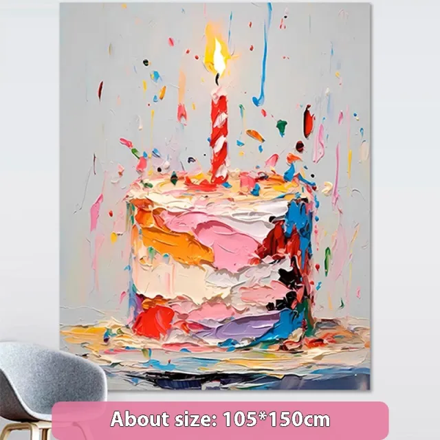 Birthday Scene Setting Supplies Birthday Arrangement Decoration Cake Hanging Cloth Banner Photo Props Background Wall Type B 105X150 - Shop at LoveMi