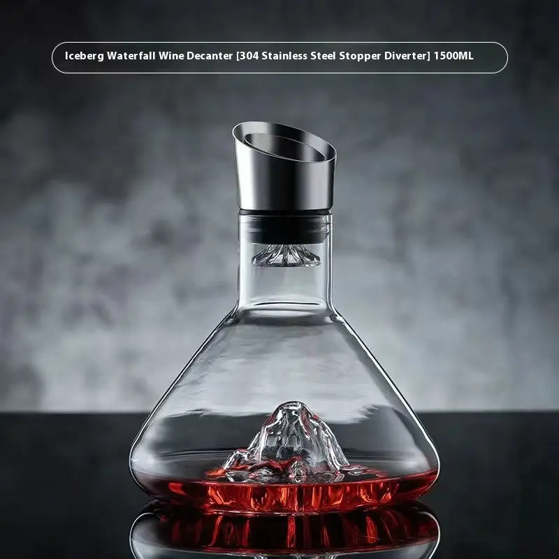 Jinshan Waterfall Speedy Wine Decanter Household Creative Iceberg Crystal Glass Filter Wine Flask Wine Set