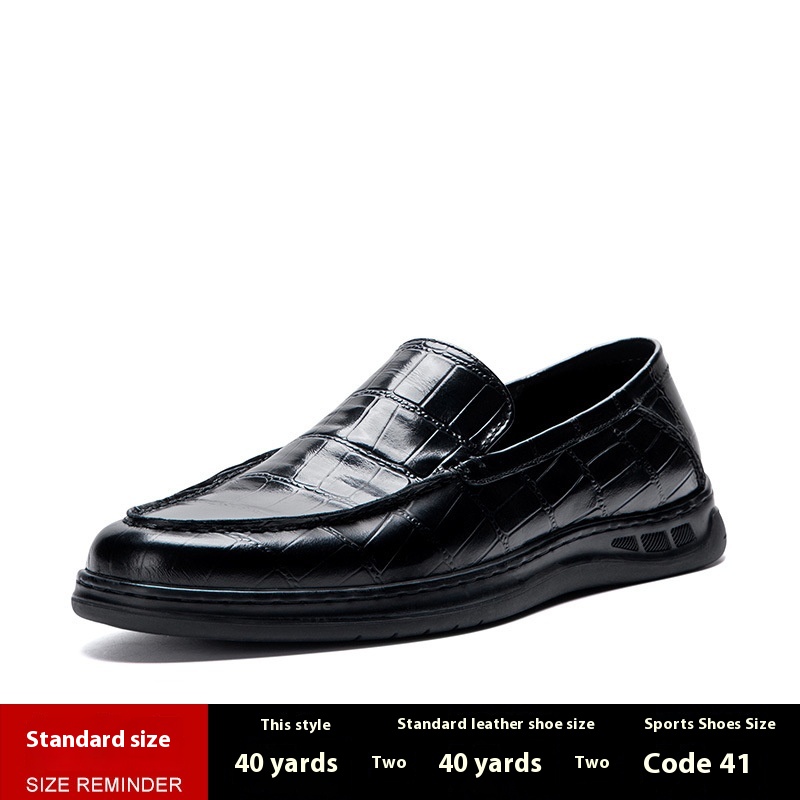 Title 2, Mens Casual Leather Loafers, Soft Bottom, Fash...