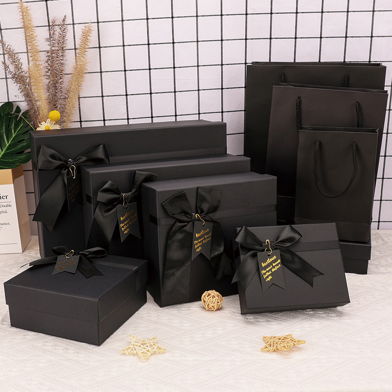 Title 6, Black Bow Gift Box With Heaven And Earth Cover ...