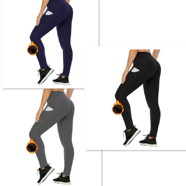Women's Cropped High Waist Velvet Padded Thick Leggings Tight Sports Hip Raise Yoga Pants S Or M - Shop at LoveMi