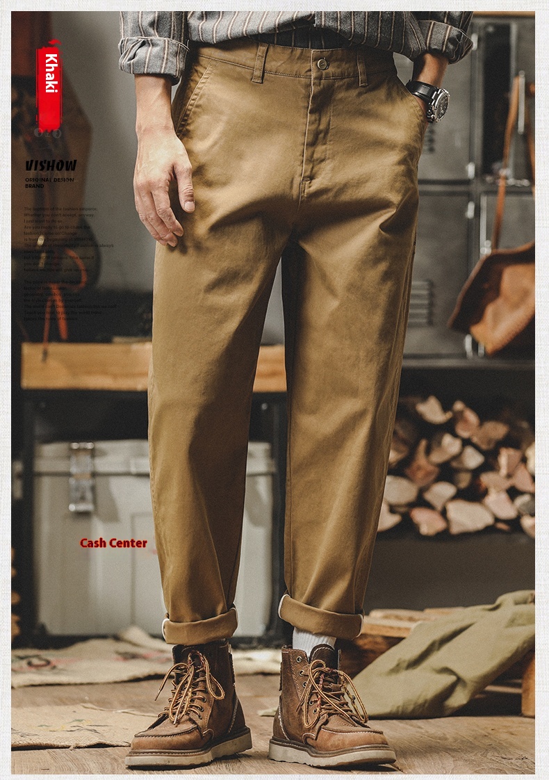 Title 9, Retro Classic Pure Simple Casual Pants For Men