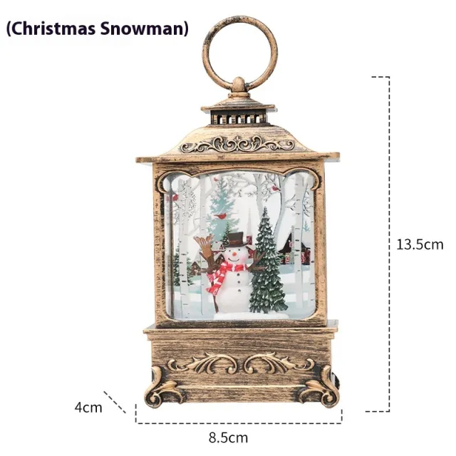 Christmas Gift Square Flat Interior Storm Lantern Decoration Snowman - Shop at LoveMi